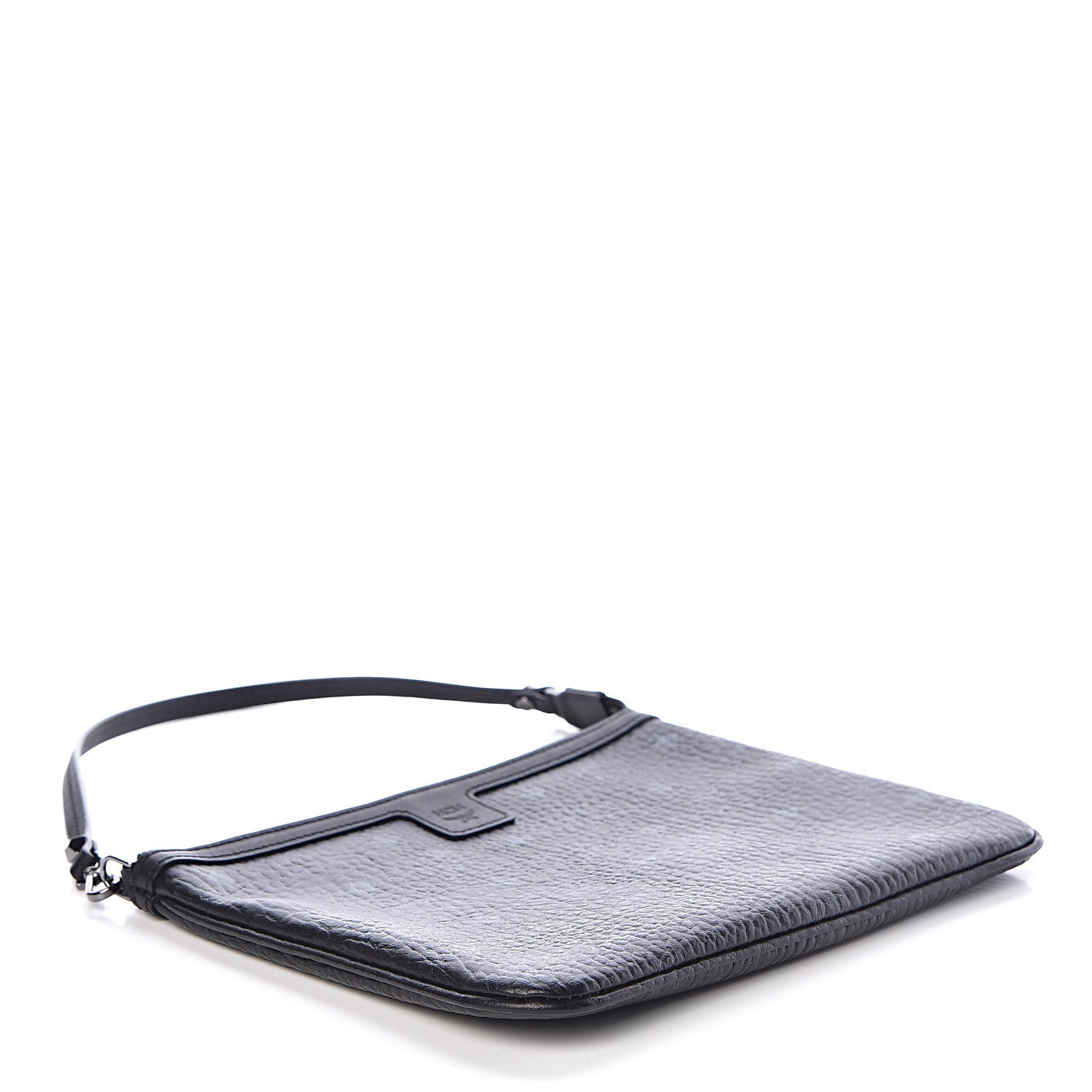 MCM Visetos Liz Shopper Tote Pouch Black 4 of 6