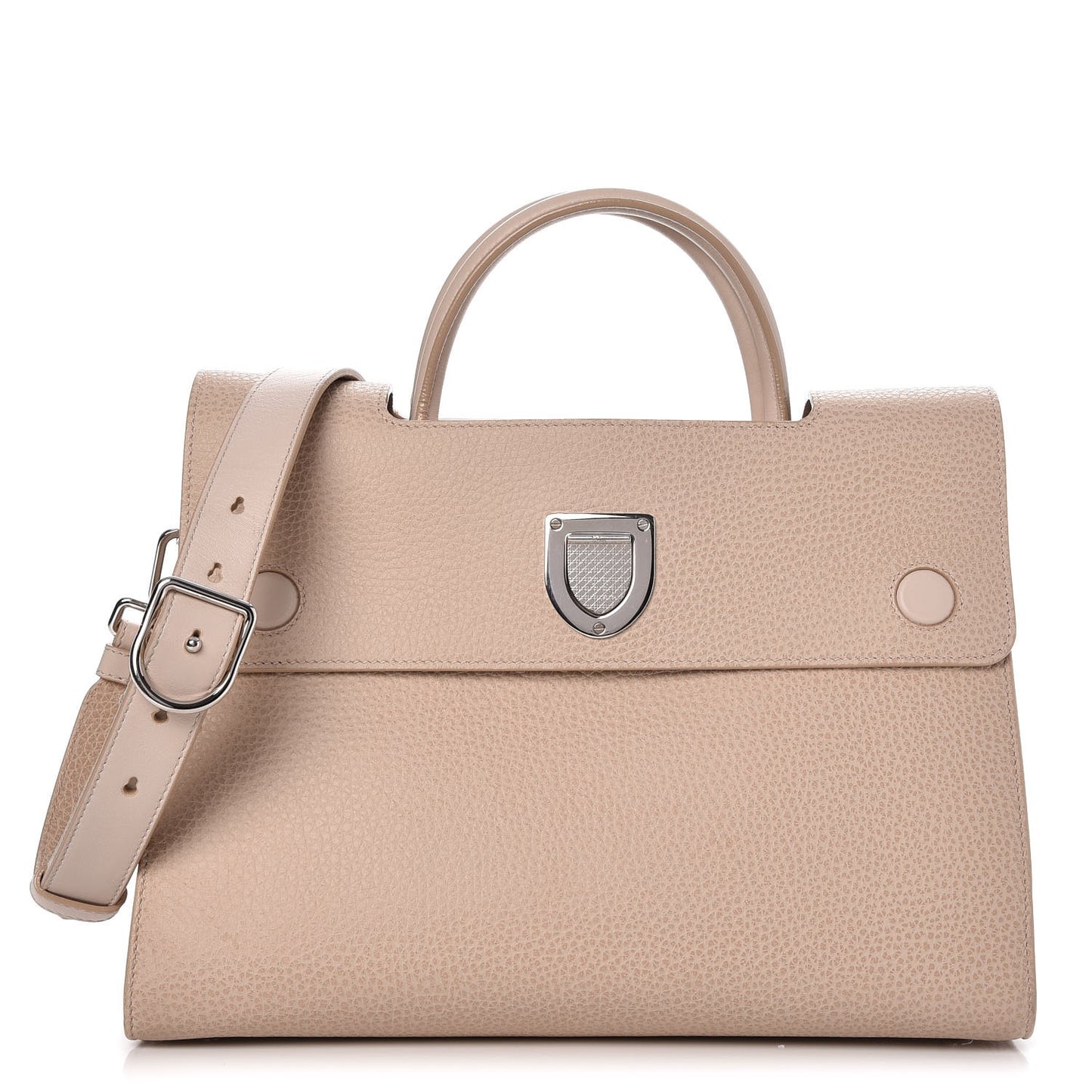 Grained Calfskin Medium Diorever Flap Tapioca