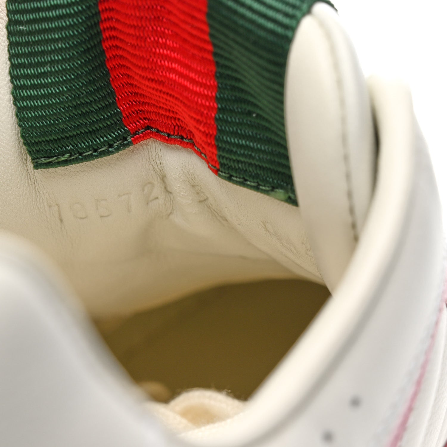Gucci Calfskin Womens Re-Web Sneakers 36.5 White Pink 10 of 11