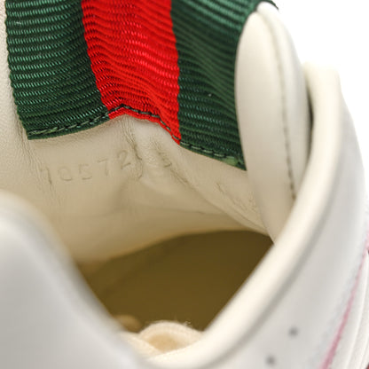 Gucci Calfskin Womens Re-Web Sneakers 36.5 White Pink 10 of 11