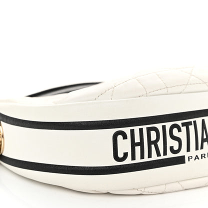 Christian Dior Lambskin Cannage Small Dior Vibe Hobo Bag White 10 of 11