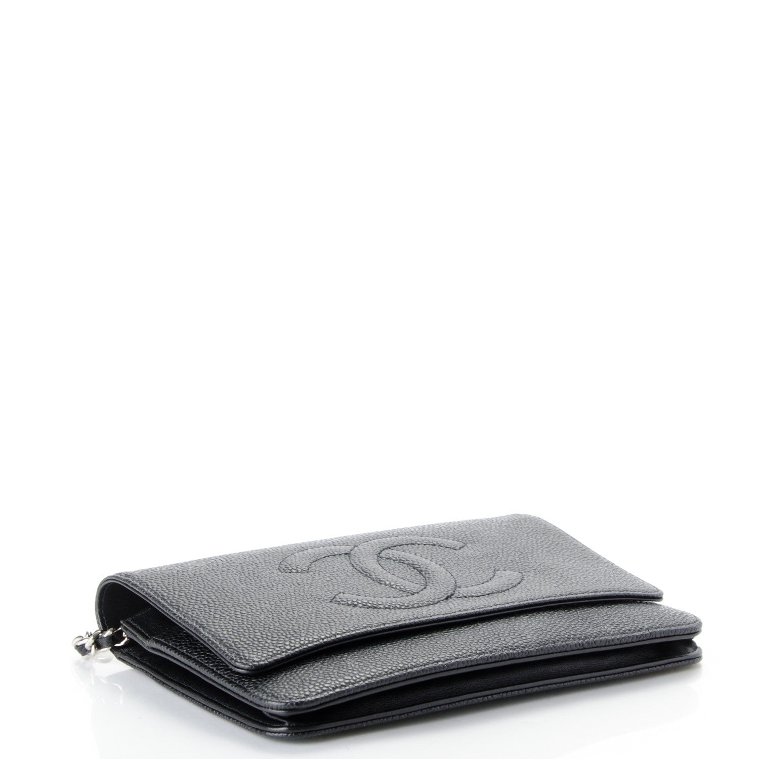 Chanel Caviar Timeless CC Wallet On Chain WOC Black 4 of 8