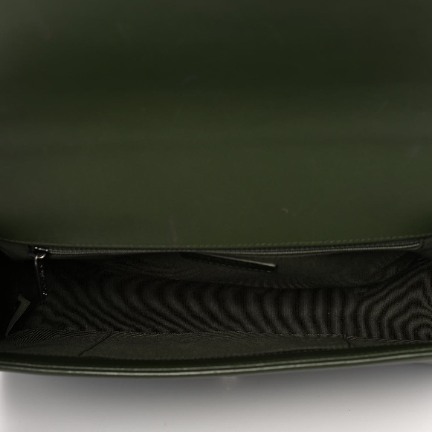 Lambskin Quilted New Medium Boy Flap Dark Green