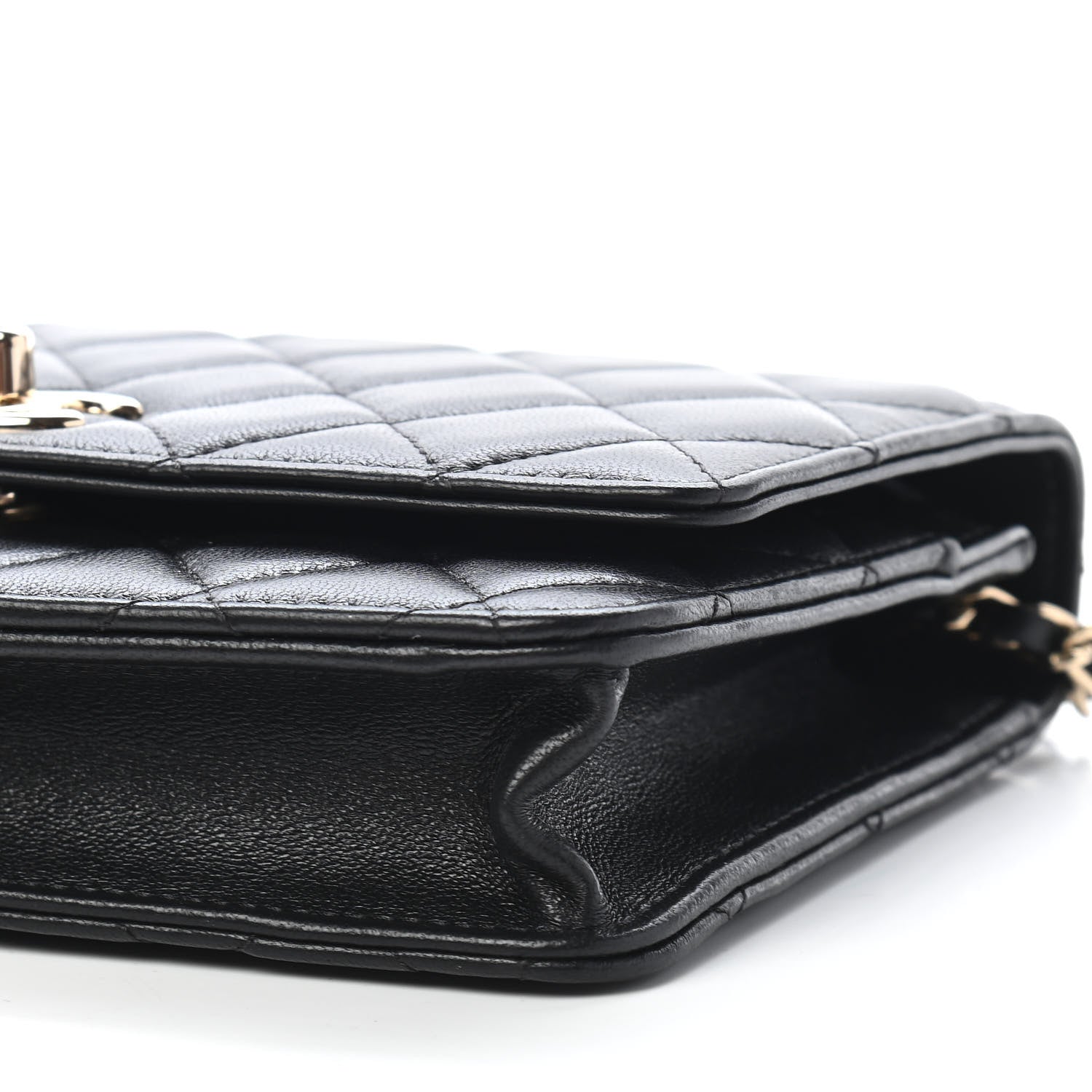 Chanel Lambskin Quilted Trendy CC Wallet On Chain WOC Black 10 of 10
