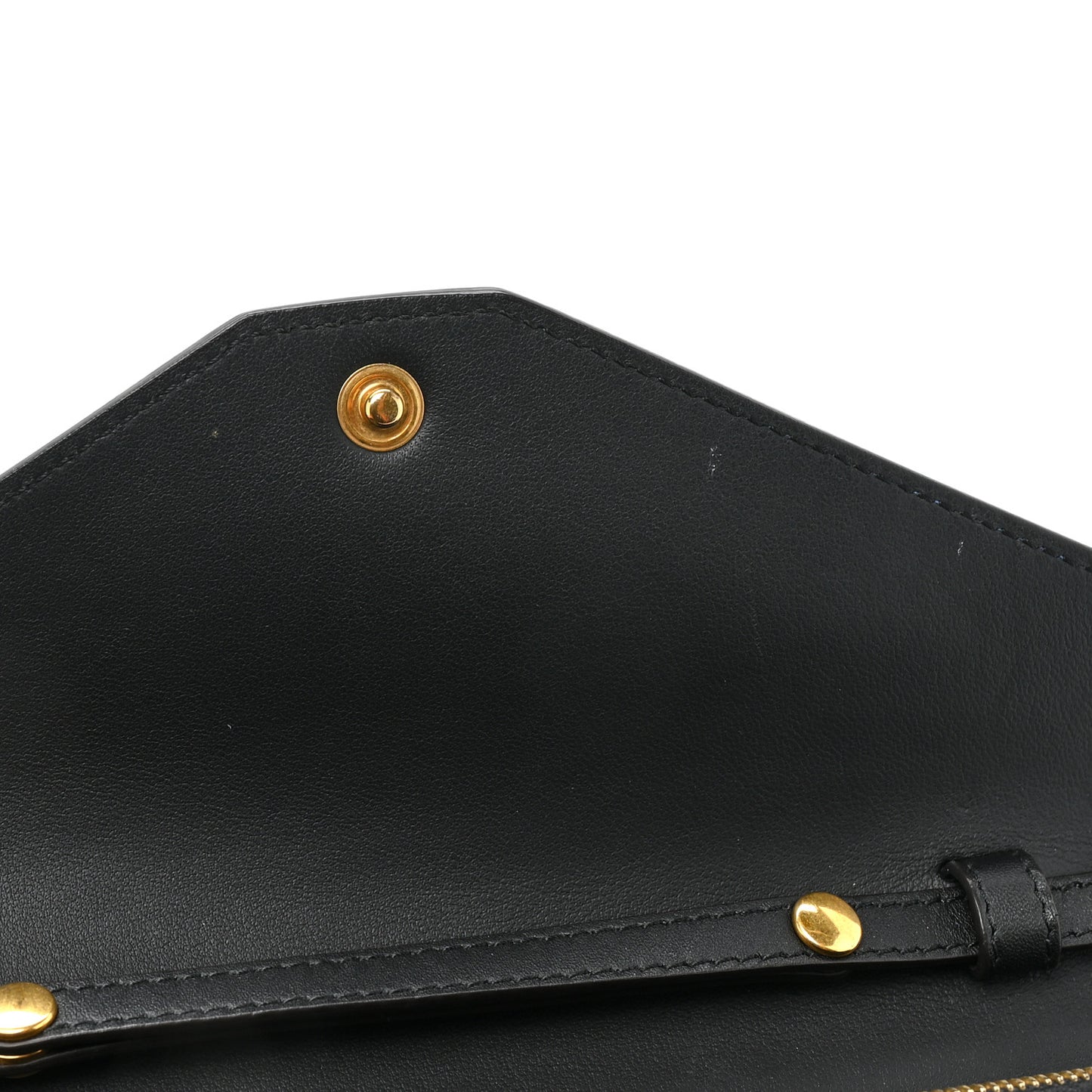 Shiny Calfskin Large Pocket Flap On Chain Sea