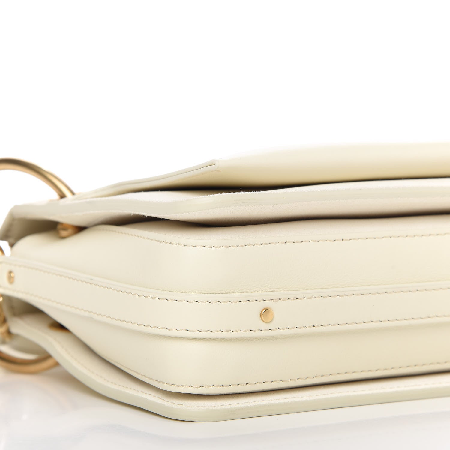 Chloe Calfskin Suede Small Roy Bag Natural White 6 of 9