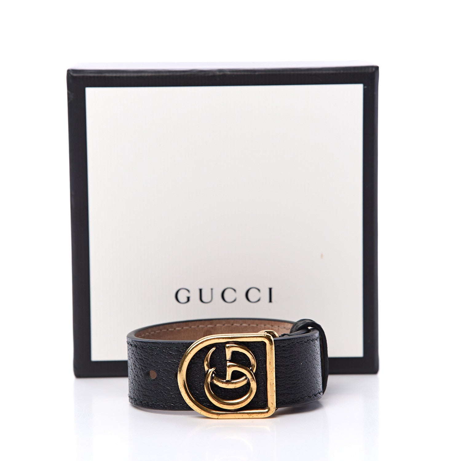 Gucci Calfskin Marmont Double G Bracelet Black 7 of 7