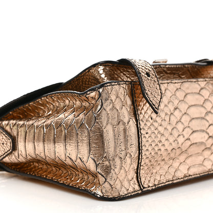 Proenza Schouler Metallic Python Calfskin Embossed Tiny PS1 Satchel Rose Gold 8 of 10