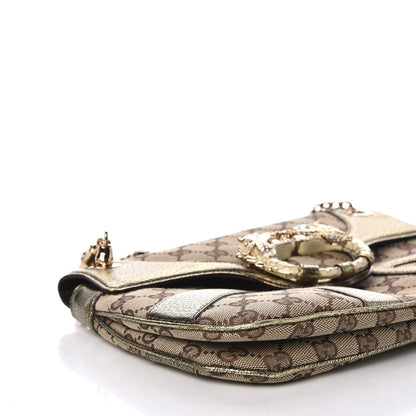 Gucci Monogram Tom Ford Jeweled Dragon Bag Gold 5 of 9