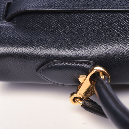 Hermes Courchevel Kelly Retourne 35 Bleu Marine 38 of 44