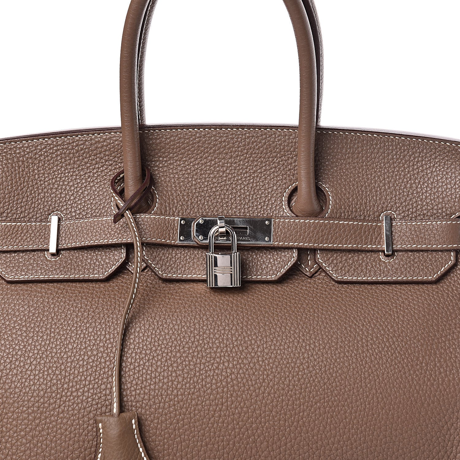 Hermes Taurillon Clemence Birkin 35 Etoupe 8 of 12