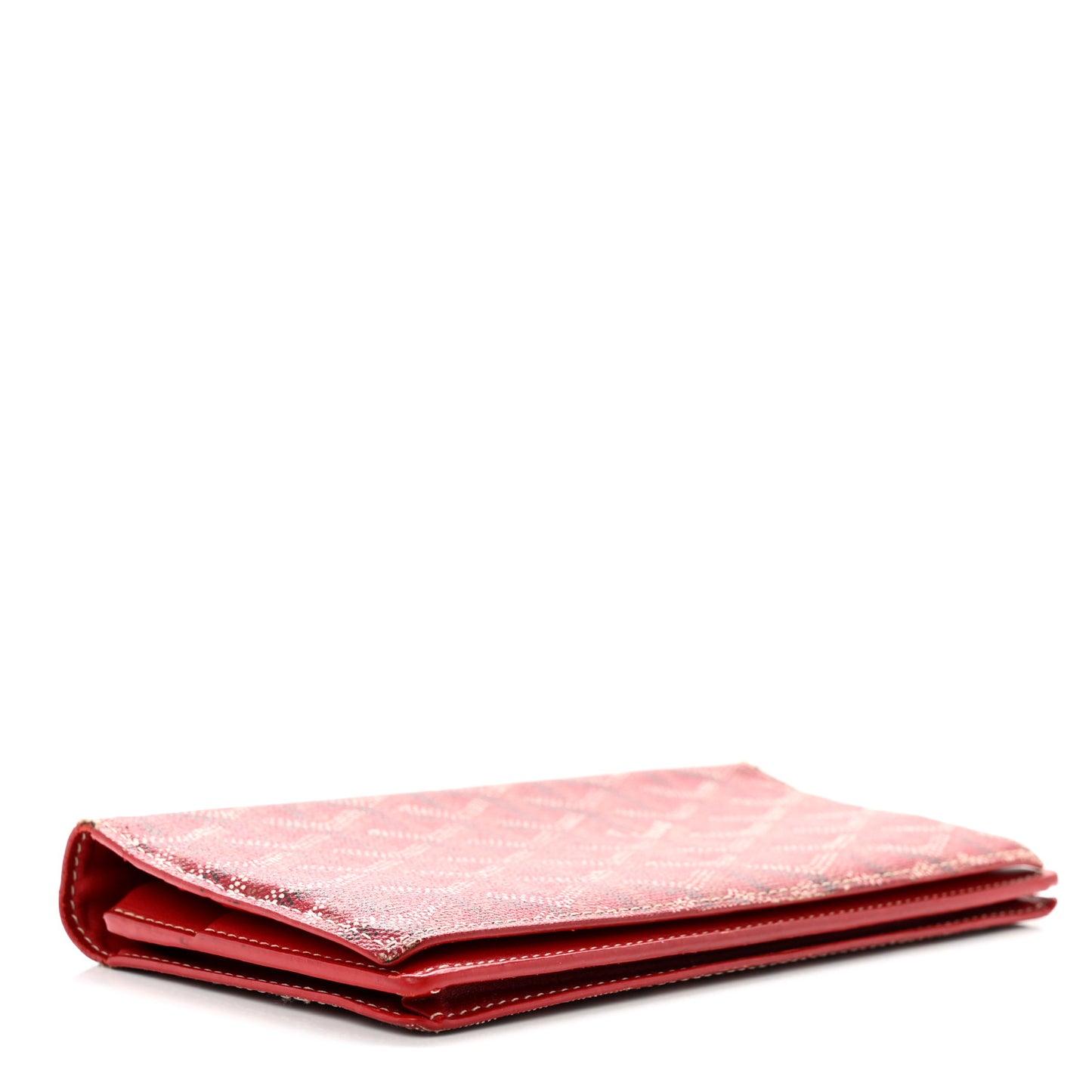 Goyardine Long Bi-Fold Wallet Red