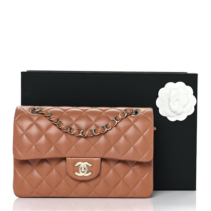 Chanel Lambskin Quilted Small Double Flap Brown 10 of 10