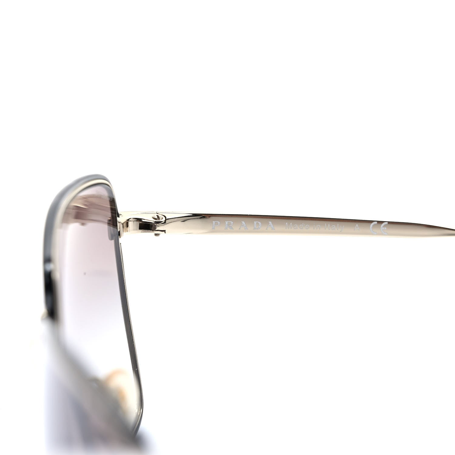 Prada Gradient Sunglasses SPR 525 Black Gold 5 of 7