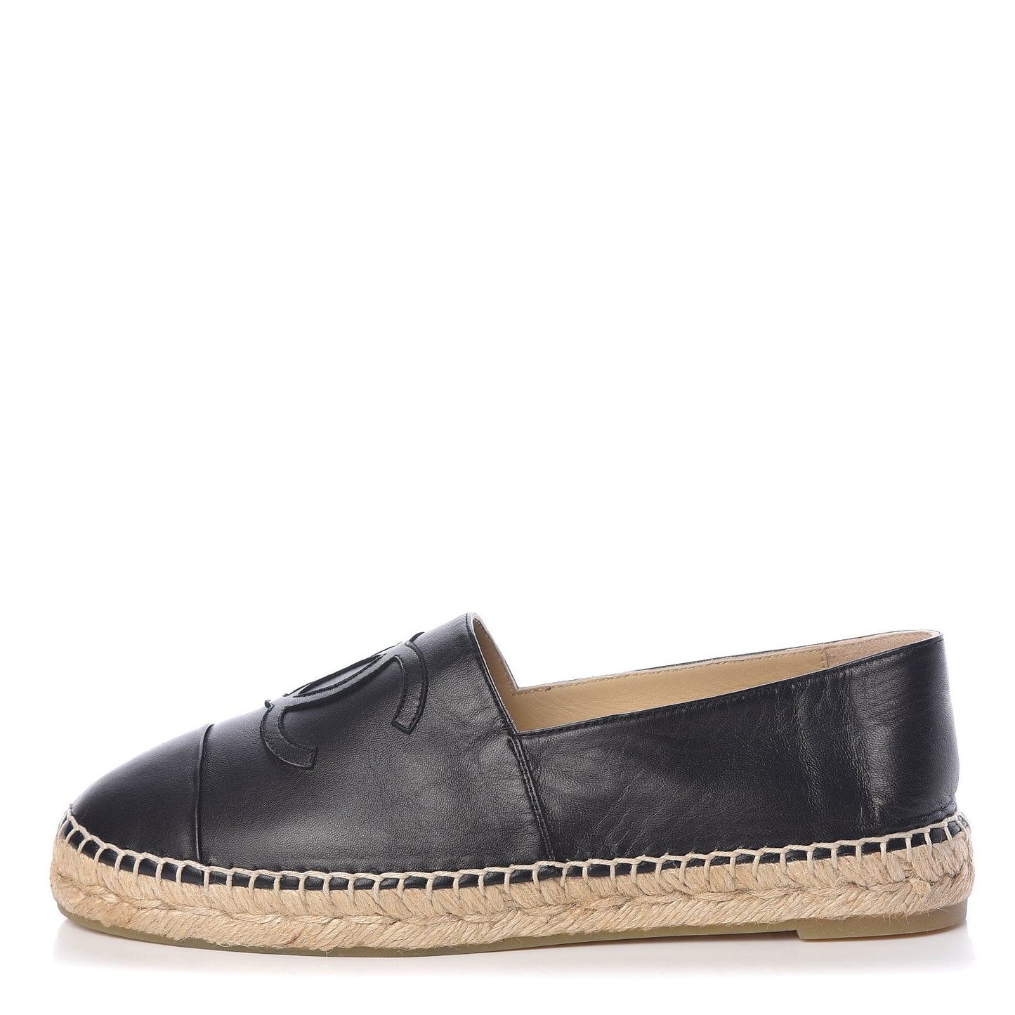Lambskin CC Espadrilles 39 Black