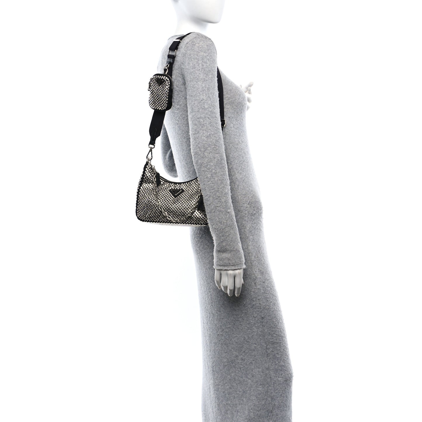 Satin Crystal Re-Edition 2005 Shoulder Bag Cristal