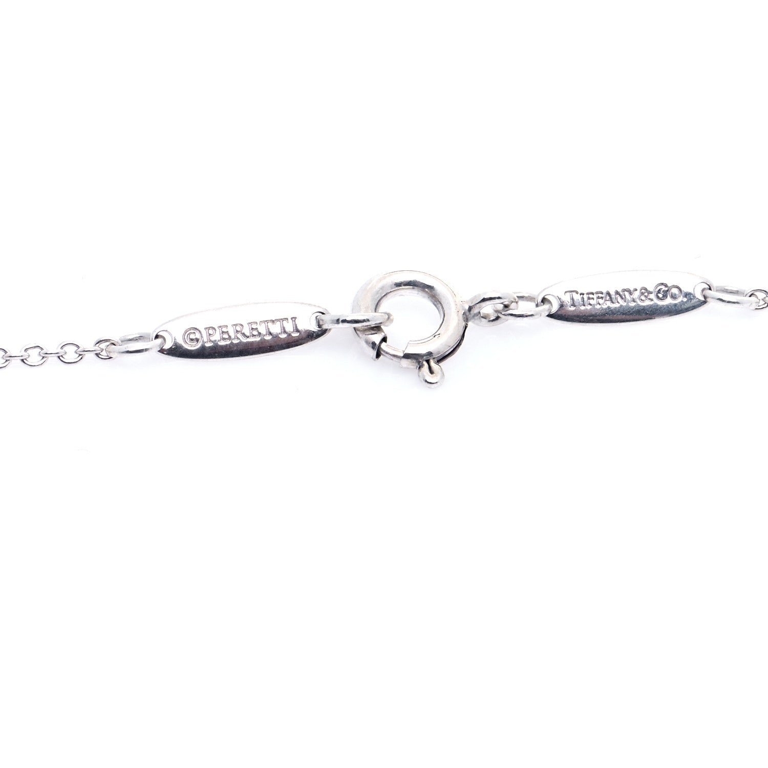 Tiffany Sterling Silver 11mm Elsa Peretti Open Heart Pendant Necklace 4 of 5