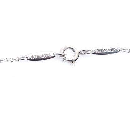 Tiffany Sterling Silver 11mm Elsa Peretti Open Heart Pendant Necklace 4 of 5