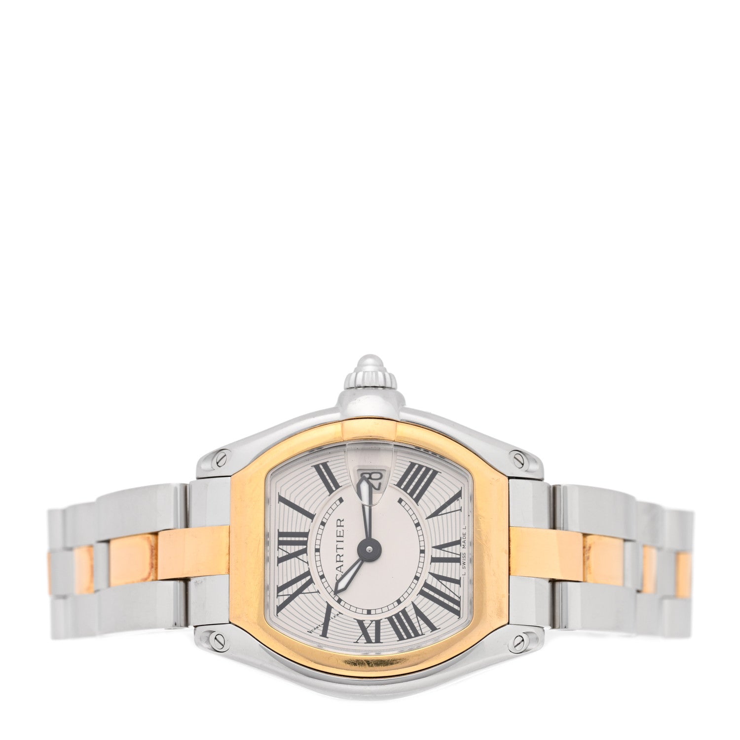 Cartier Stainless Steel 18K Yellow Gold 31mm Roadster Quartz Watch 2 of 5