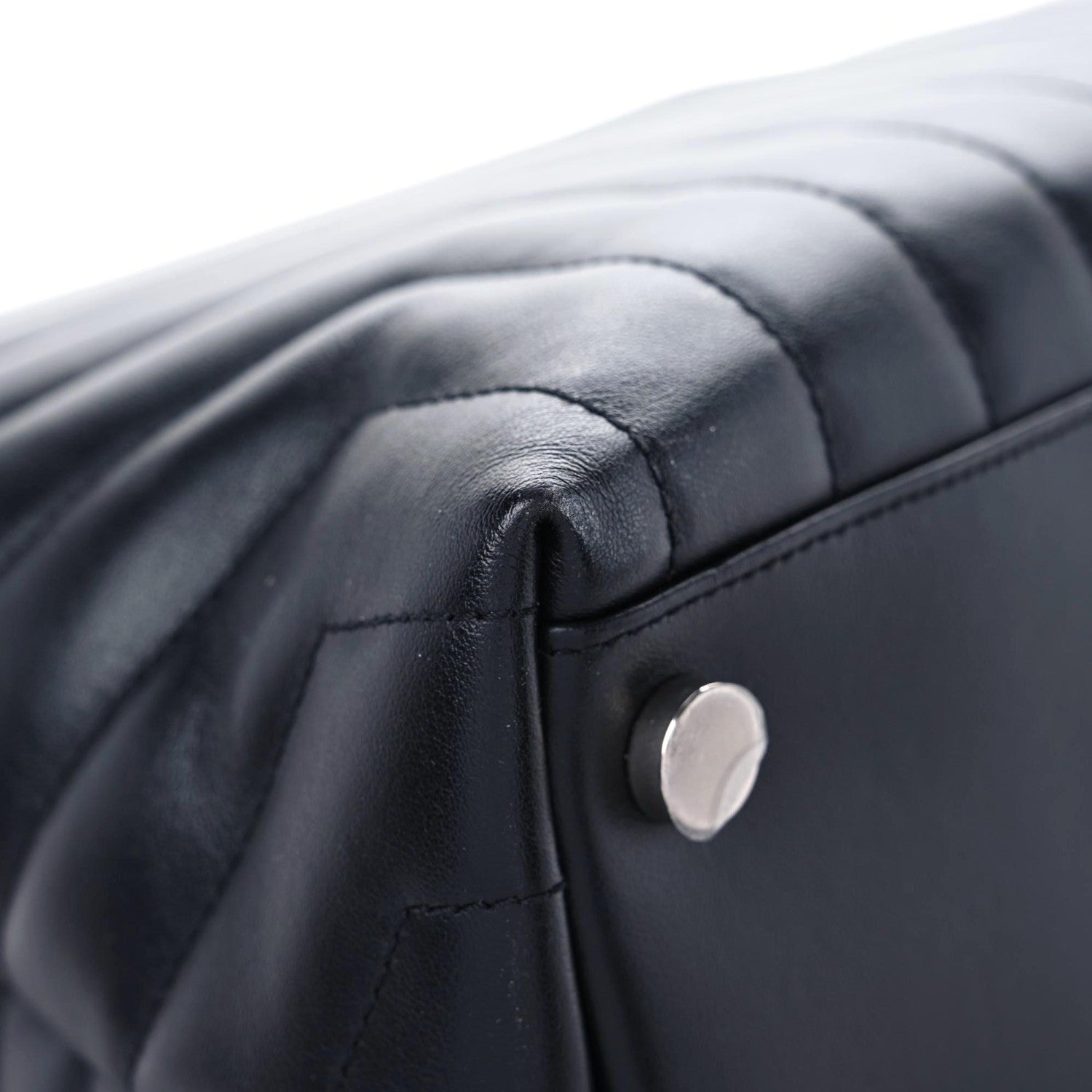 Saint Laurent Calfskin Y Quilted Monogram Large Loulou Chain Satchel Black 7 of 14