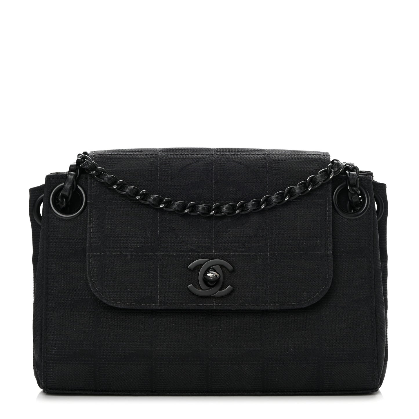 Nylon Mini Travel Accordion Flap Black