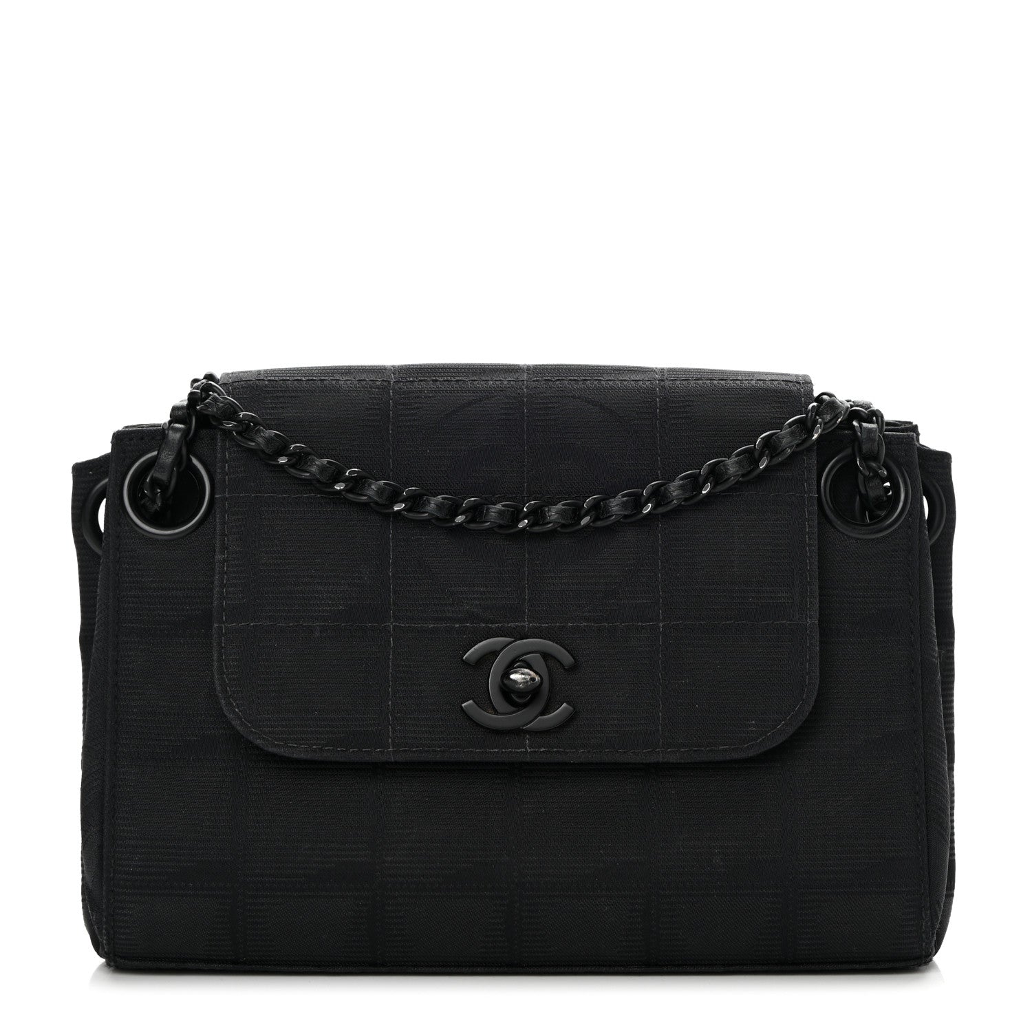 Chanel Nylon Mini Travel Accordion Flap Black 1 of 16