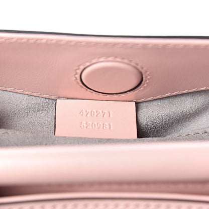 Gucci Nappa Bamboo Web Mini Nymphaea Top Handle Bag Perfect Pink Mystic White 8 of 11