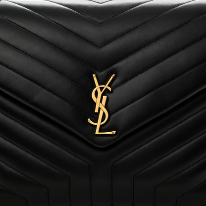 Saint Laurent Calfskin Y Quilted Monogram Large Loulou Chain Satchel Black 8 of 12