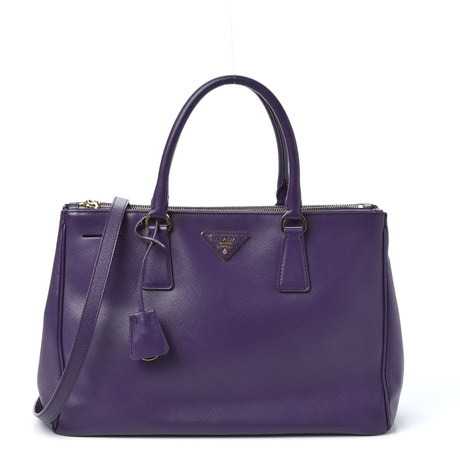 Prada Saffiano Medium Galleria Double Zip Tote Viola 1 of 8