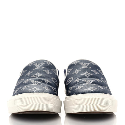 Louis Vuitton Savane Monogram Trocadero Slip On Sneakers 6 Encre 2 of 9