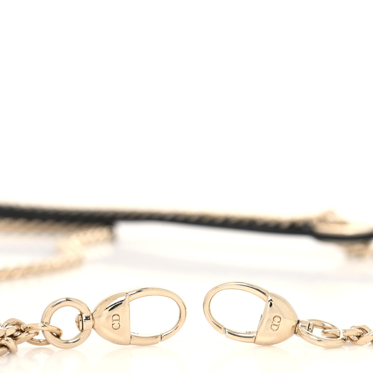 Lambskin Mini Lady Dior Chain Shoulder Strap Black