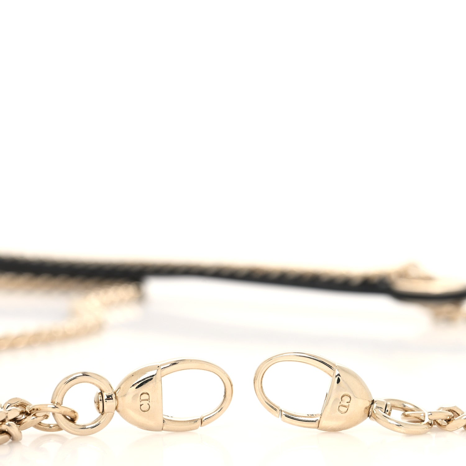 Christian Dior Lambskin Mini Lady Dior Chain Shoulder Strap Black 3 of 3