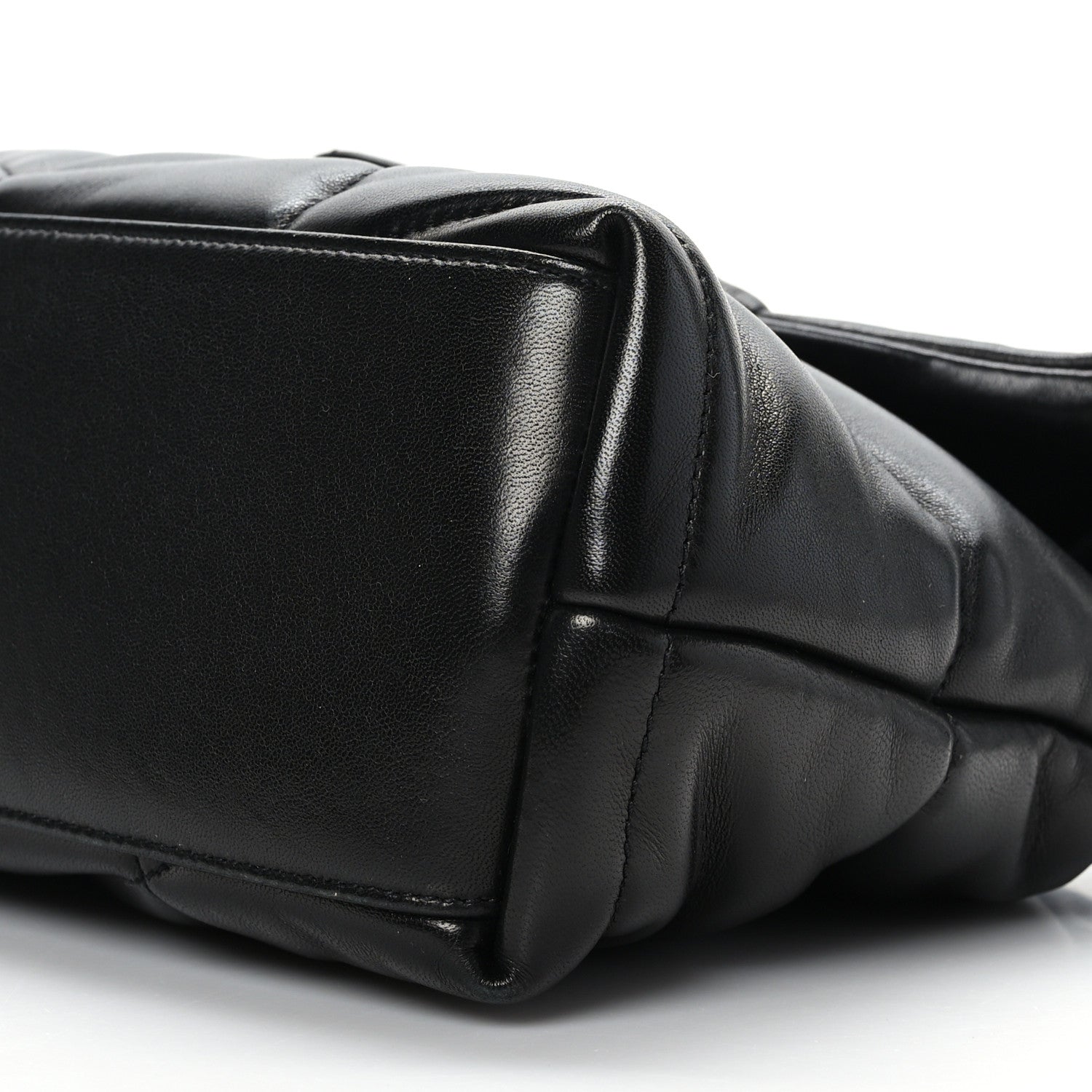 Saint Laurent Lambskin Quilted Small Loulou Puffer Monogram Chain Satchel Black 9 of 9