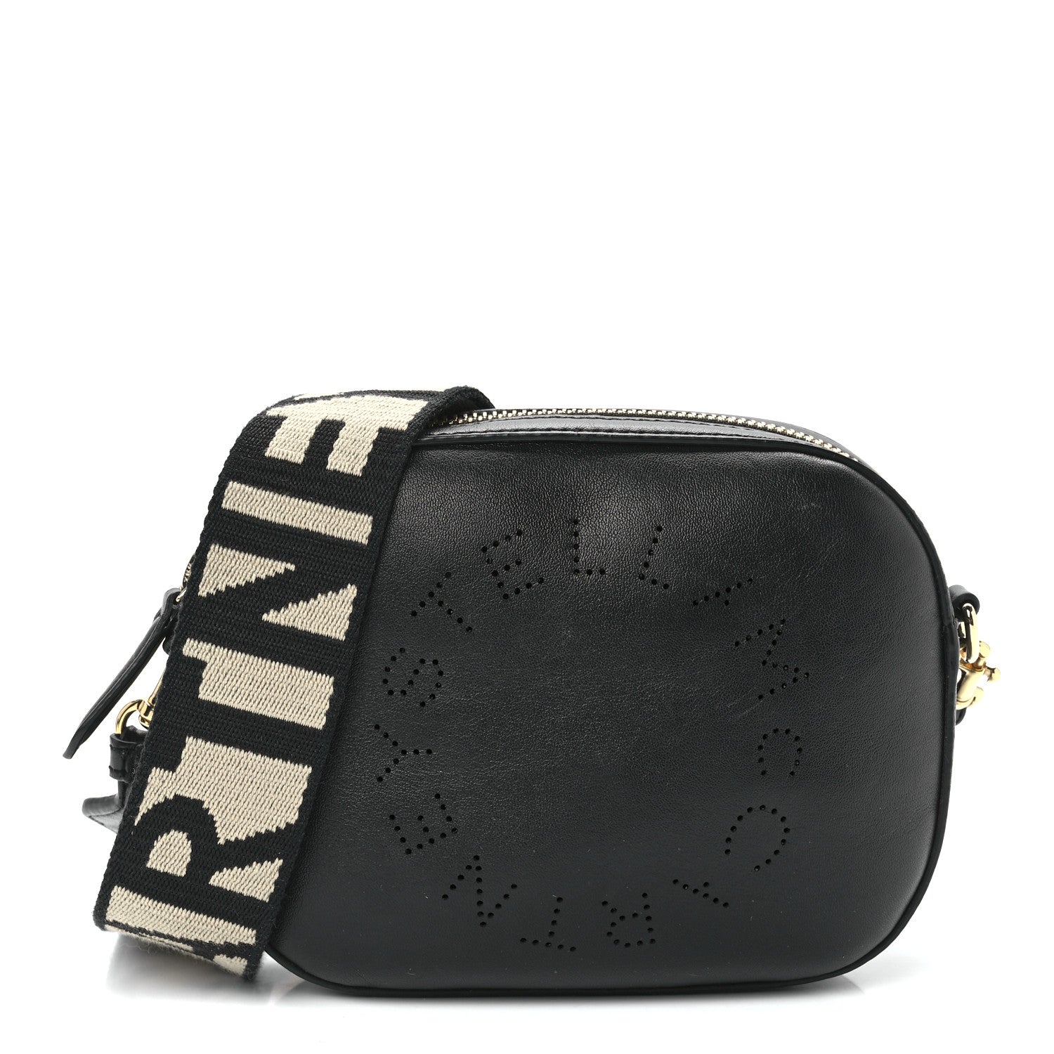 Stella McCartney Eco Alter Nappa Perforated Logo Mini Bag Black 1 of 11