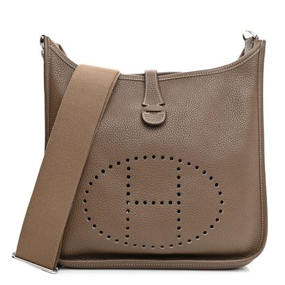 Hermes Taurillon Clemence Evelyne III PM Etoupe 1 of 9