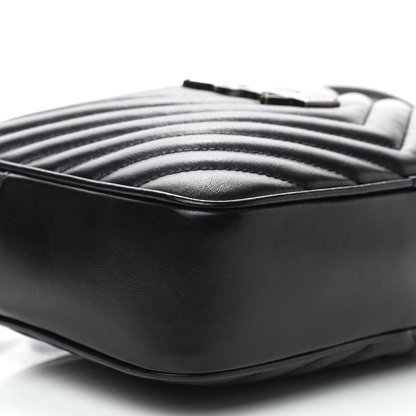 Calfskin Matelasse Monogram Lou Camera Bag Black