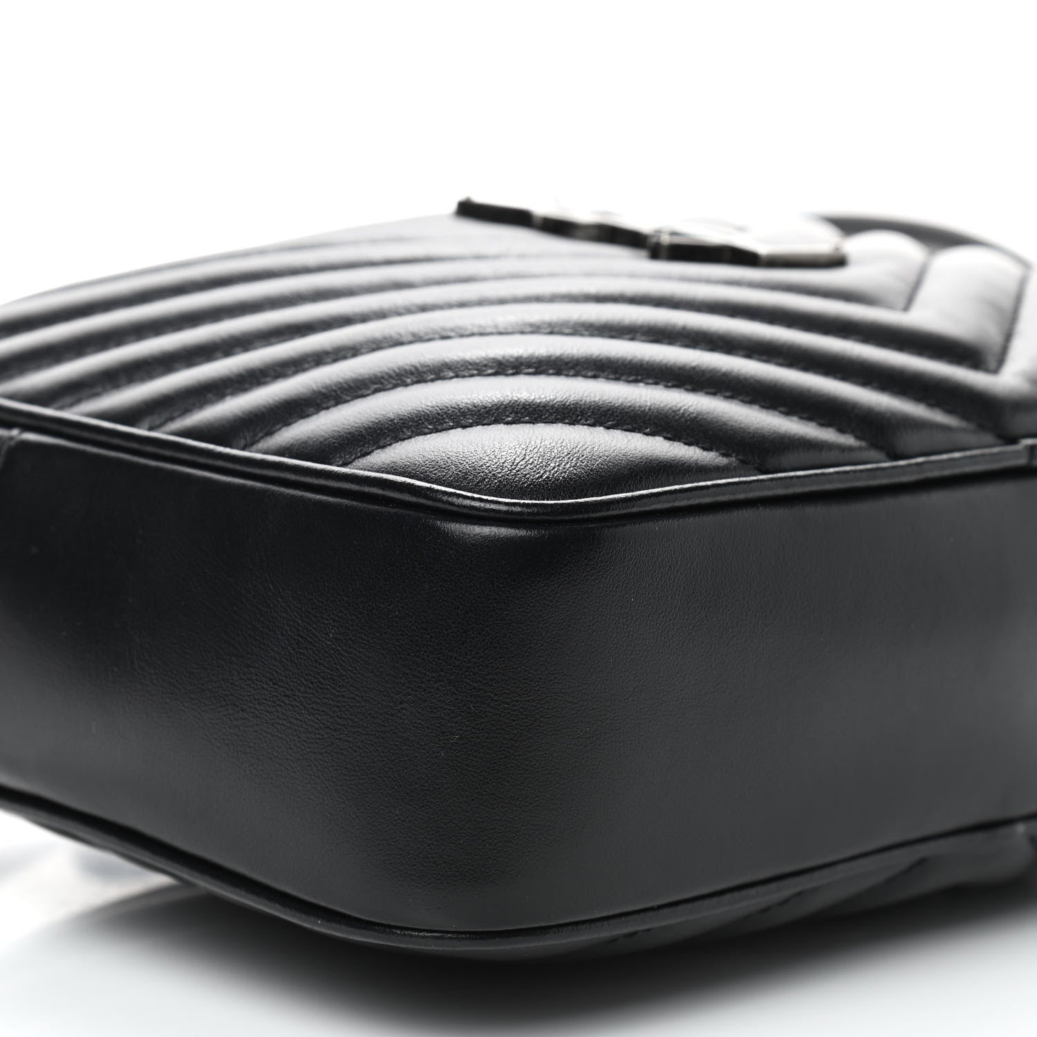 Saint Laurent Calfskin Matelasse Monogram Lou Camera Bag Black 6 of 9