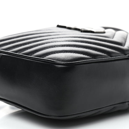 Saint Laurent Calfskin Matelasse Monogram Lou Camera Bag Black 6 of 9