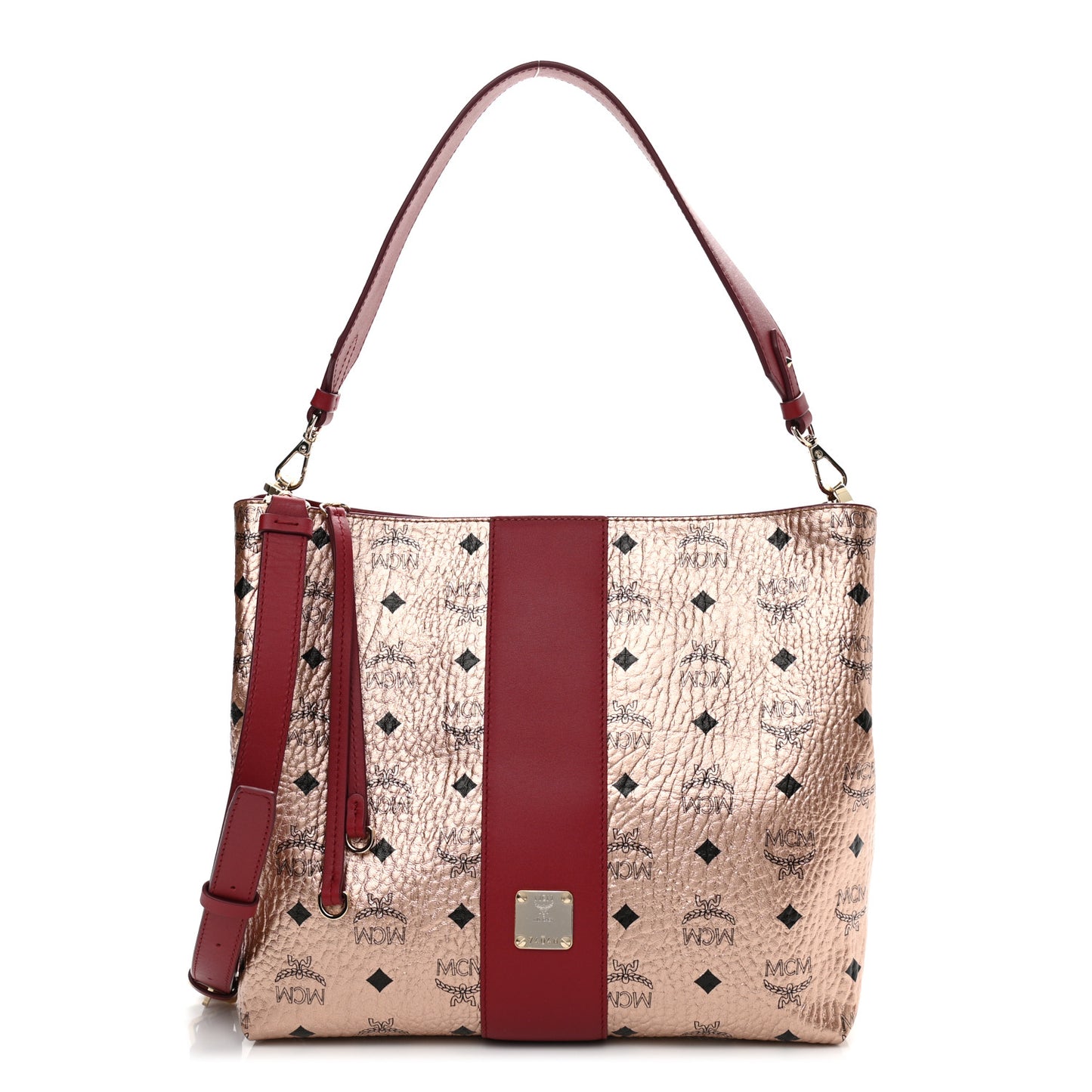 Metallic Visetos Medium Klara Hobo Champagne Gold