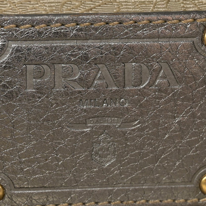 Prada Metallic Vitello Daino Side Pocket Hobo Acciaio 6 of 25