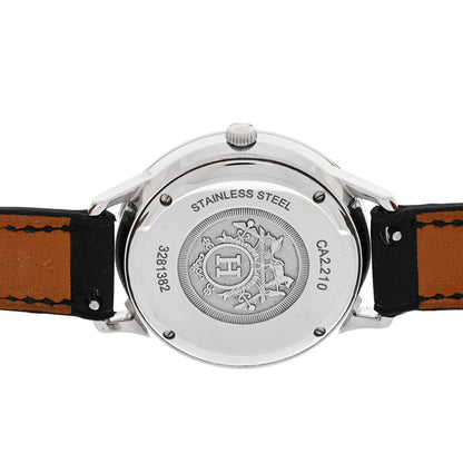 Hermes Stainless Steel Barenia 32mm Slim d'Hermes Quartz Watch Noir 4 of 5