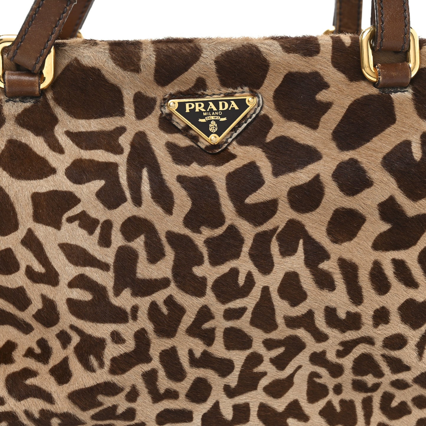Cavallino Giraffe Print Tote Sabbia Moro