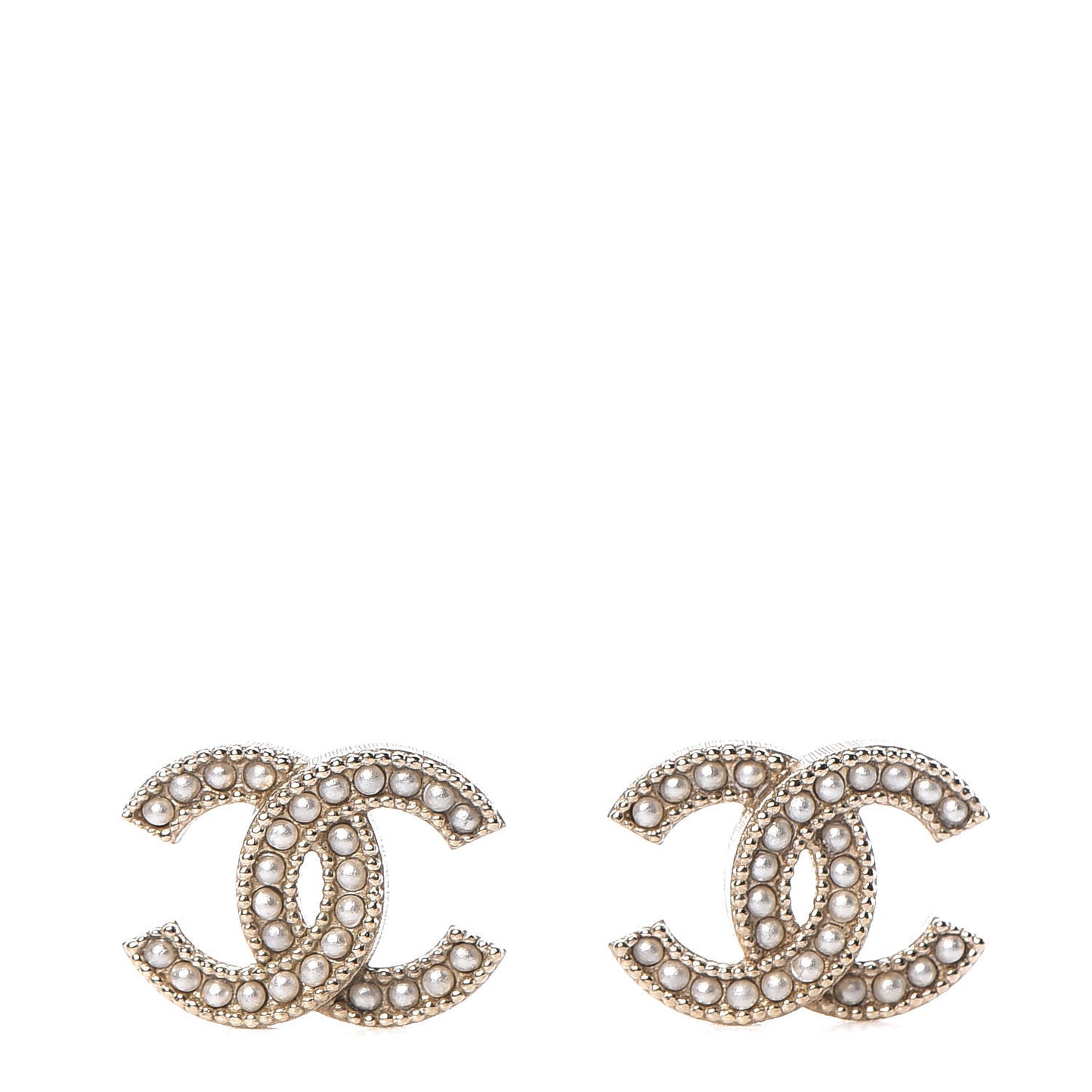 Pearl CC Earrings Gold