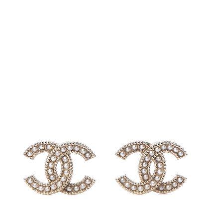 Chanel Pearl CC Earrings Gold 1 of 4