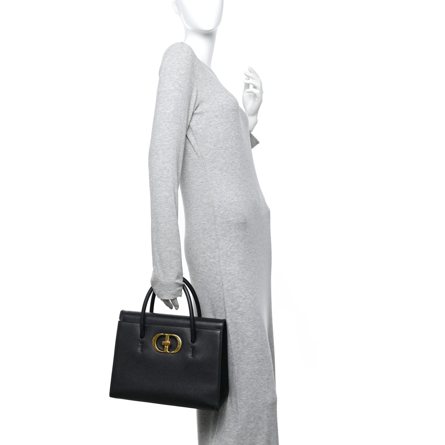 Grained Calfskin Large St. Honore Tote Black