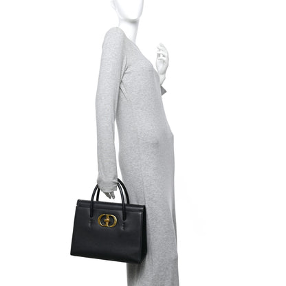Christian Dior Grained Calfskin Large St. Honore Tote Black 3 of 14