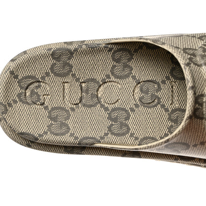 Gucci Cubic Rubber GG Monogram Womens Interlocking G Platform 42mm Slide Sandals 39 Beige Ebony 7 of 7