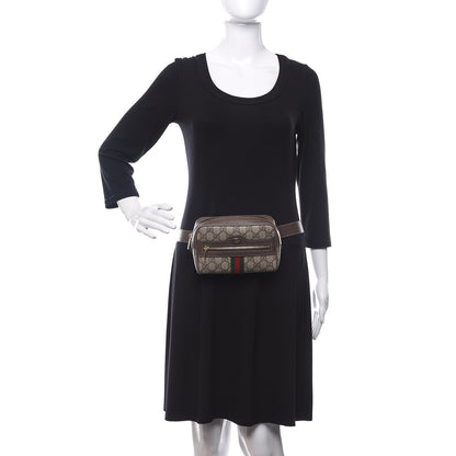 Gucci GG Supreme Monogram Web Small Ophidia Belt Bag 95 38 Dark Brown 2 of 11