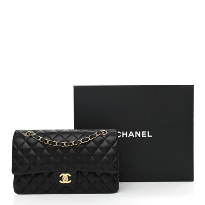 Chanel Lambskin Quilted Medium Double Flap Black 12 of 12