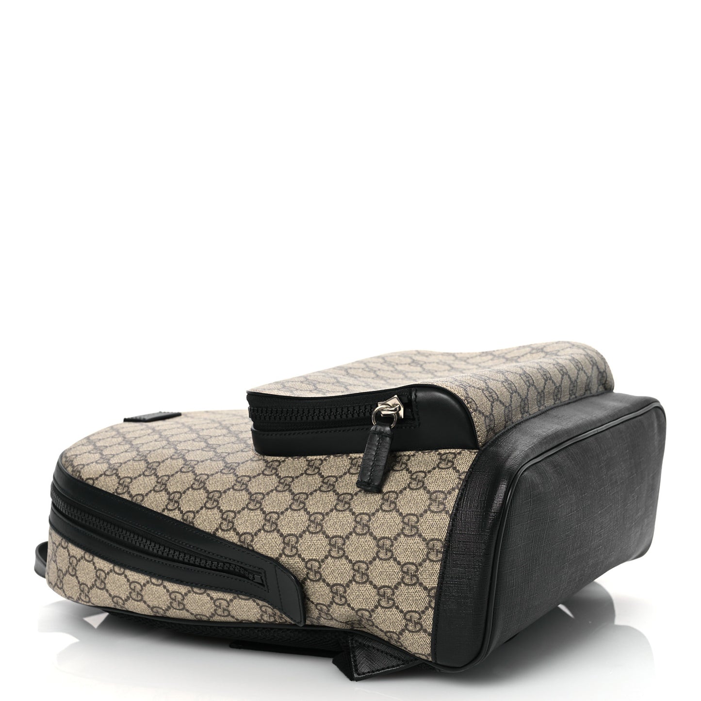 GG Supreme Monogram Medium Backpack Black